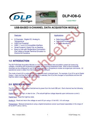 DLP-IO8 datasheet  